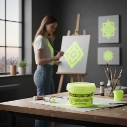 Világító foszforeszkáló festék, sárga, világít a sötétben