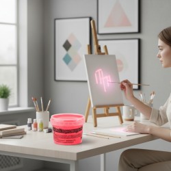 Glow in the dark festék, foszforeszkáló amely rózsaszínben világít