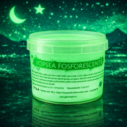 Glow in the dark foszforeszkáló festék, lumineszcens, átlátszó amely világít zöld színben