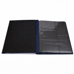 Fotóalbum, 500 db 10x15 cm-es fénykép tárolására, 100 oldal, virágmintás, kék