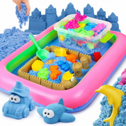 Kék kinetikus homok szett 3...