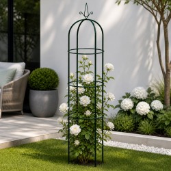 Kerti fém pergola 197x40 cm, futónövény támasz, könnyű szerelés