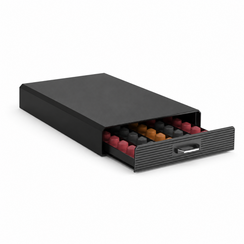 dji neo 2 Procart Szervezőfiók 50 Nespresso kávékapszulának, fekete, 33x23x5,5 cm
