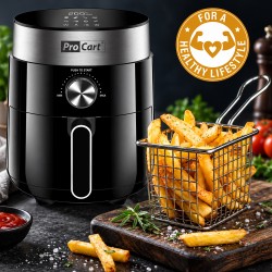 ProCart® AirFryer Forrólevegős sütő, 1200 W, 2,5 L kapacitás, digitális LED kijelző