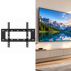 Fali TV-tartó konzol, 40–80 colos LED, LCD és Smart TV készülékekhez, fém, max. 75 kg teherbírás, VESA 200x200–400x600 mm