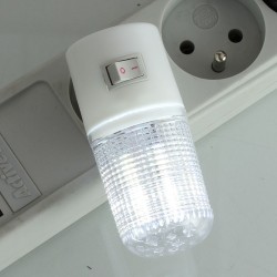 Lampa de veghe, LED, 240V, comutator, alb