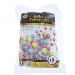 Plasa alba pentru 200 baloane colorate, Funny Fashion