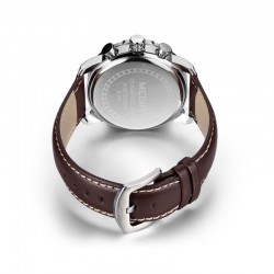 Ceas barbatesc, quart, analog, cronograf, data, piele ecologica, Megir