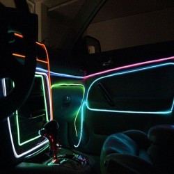 Fir cu lumina ambientala pentru auto, 2.3 mm, neon flexibil