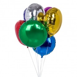 Balon folie metalizat forma rotunda, dimensiuni 28x30 cm, Funny Fashion