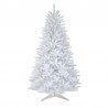 Brad artificial White Pin, decor Craciun, inaltime 150 cm, crengute albe, suport