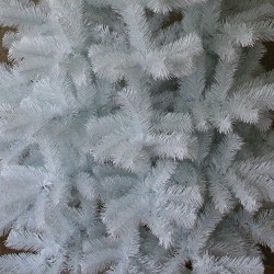 Brad artificial White Pin, decor Craciun, inaltime 150 cm, crengute albe, suport