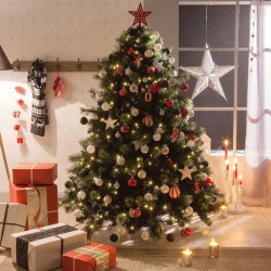 Brad artificial verde, aspect Premium, inaltime 260 cm, suport inclus