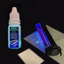 GlowMania UV láthatatlan tinta, állandó oldószeren alapul, kék, 10 ml