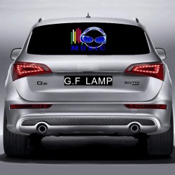 Panou egalizator auto LED-uri lumina multicolora, 45x29 cm, fundal transparent