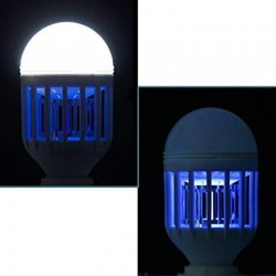 Lampa UV anti-insecte 2 in 1, bec LED 8W, soclu E27, alb