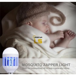 Lampa UV anti-insecte 2 in 1, bec LED 8W, soclu E27, alb
