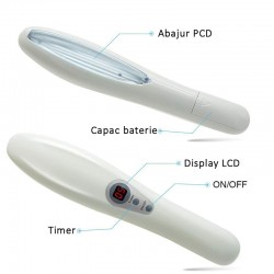Lampa UVC bactericida 4W pentru sterilizare, LCD, timer, portabila, tip bagheta
