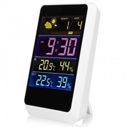 Statie meteo cu emitator, LCD color, USB, alarma, calendar, raza actiune 30 m