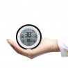 Termometru cu higrometru digital LCD, ecran tactil, magnet, 9 cm, negru