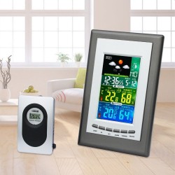 Statie meteo Wireless, afisaj LCD, emitator extern 433 MHz, USB, functie alarma
