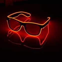 Ochelari cu fir El Wire, invertor, 3 moduri de iluminare, petrecere