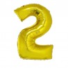 Balon folie gigant, forma cifra, inaltime 102 cm, auriu