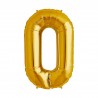 Balon folie model cifra, inaltime 41 cm, aniversare, auriu