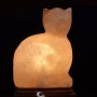 Lampa de sare Pisica, suport lemn, E14, 15W