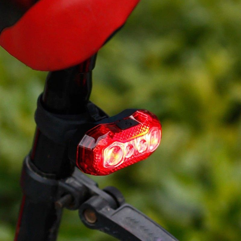 Esperanza kerékpár hátsó lámpa, 5 SMD LED, 120 lumen, USB töltés, 5 világítási mód