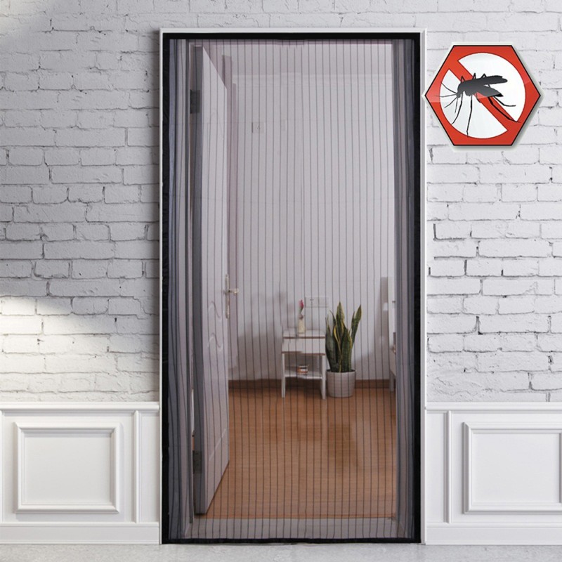 Silverline Szúnyogháló ajtóra, 2 rész, 75x250cm, antracitszürke