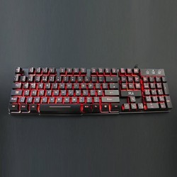 Tastatura Gaming multimedia iluminata in 3 culori, Rii  