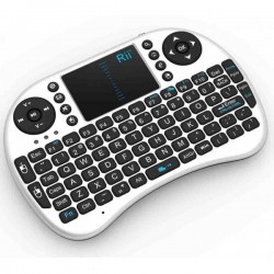 Mini tastatura Smart TV  XBox, PS, PC, Notebook cu touch pad, Alb Rii 