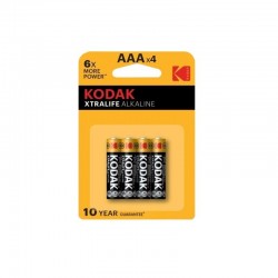 Set 4 baterii R3 AAA Kodak, alcaline, 1.5V