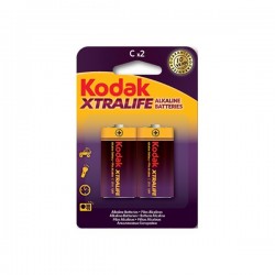 Set 2 baterii alcaline R14, 1.5V, Kodak