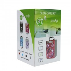 Boxa portabila Bluetooth, 5W, radio FM, MP3, LED, USB/microSD, rosu