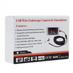 Camera video Endoscop rezistenta la apa, diametrul 9mm, USB