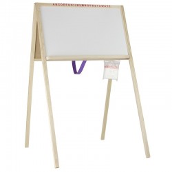 Tabla scolara pentru creta, 2 fete scriere, 90x47 cm, cu suport lemn