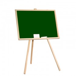 Tablita scolara cu creta, 97x68 cm, rama lemn, suport fixare, verde