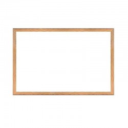 Tabla alba magnetica pentru prezentari, rama lemn, 40x60 cm, fixare perete