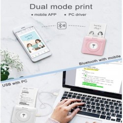 Imprimanta termica portabila, Bluetooth 4.0, Android si iOS, 203 DPI