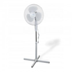 Ventilator de podea 40W, 3 trepte viteza, miscare oscilatorie, diametru 40cm, alb
