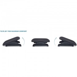 Suport ergonomic pentru picioare, unghi reglabil, suprafata antiderapanta, 45x35cm, negru